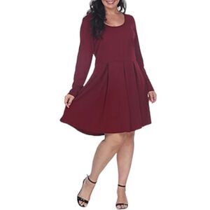 Burgundy Fit & Flare Size Medium